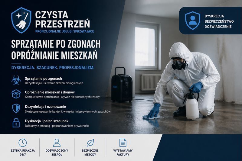 Sprzątanie po zgonach/ opróżnianie mieszkań/ ekstremalne sprzątanie