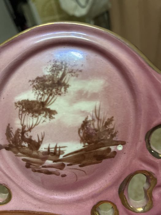 Prato Antigo para Ovos em Faiança PG Alcobaça Portugal – Pintado à Mão