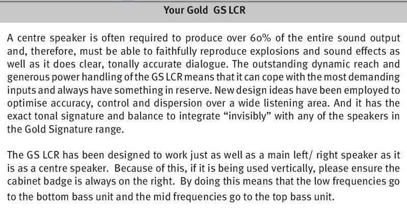 Coluna Monitor Audio Central GS LCR