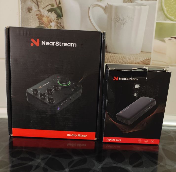 Аудіоінтерфейс NearStream AMIX20B: Мікшер для Стрімів, XLR, 48V, Bluetooth + Акумулятор! ТОП для Подкастів та Гітари, відеозахват capture card