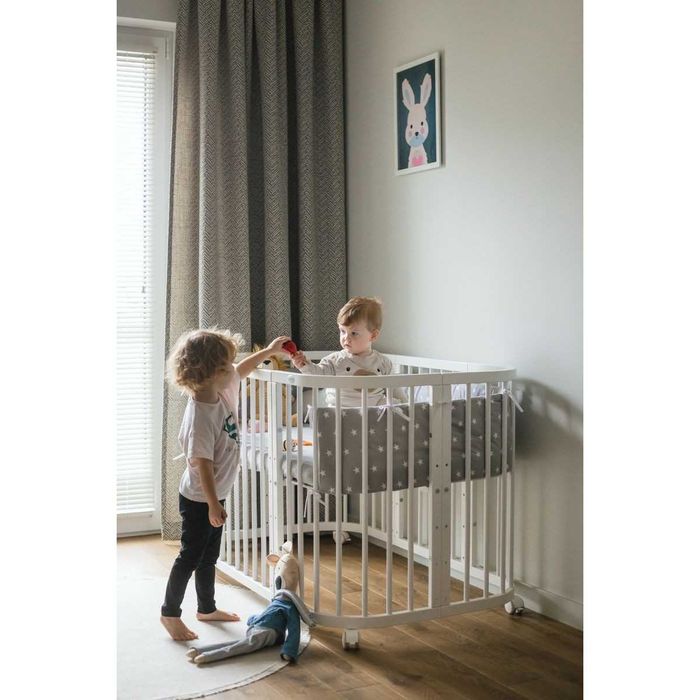 Berço oval refondo  evolutivo com colchão e entrega