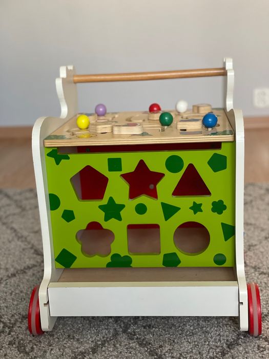 Drewniany Chodzik pchacz, kostka manipulacyjna