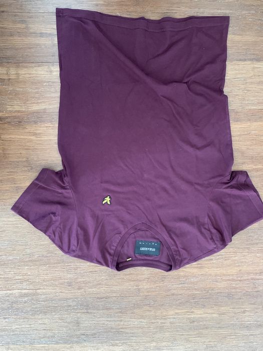 Bordowy t-shirt męski rozm S firmy Lyle &Scott