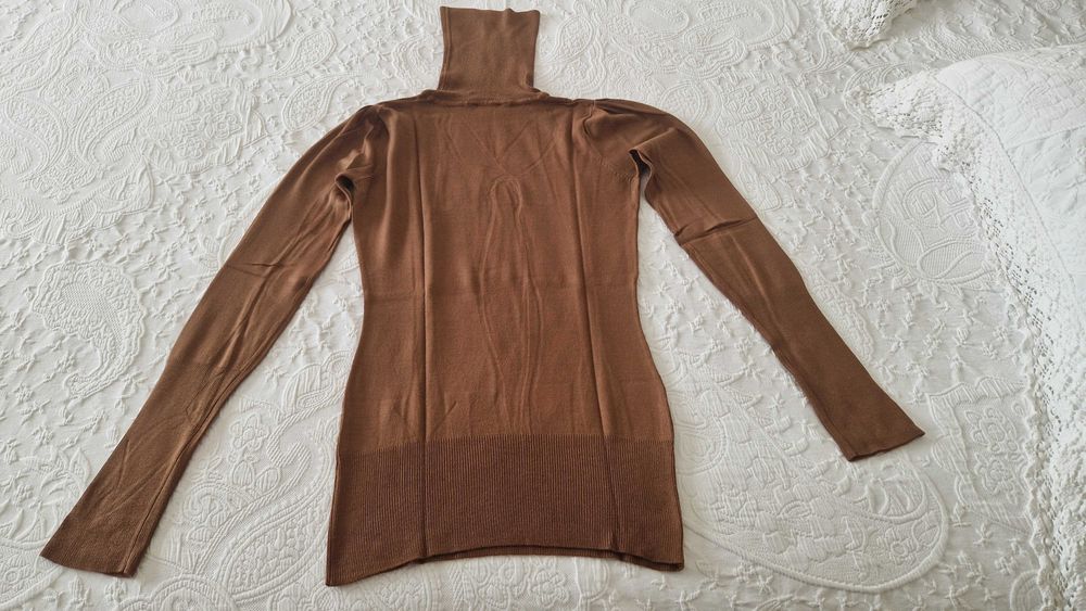 Camisola de Gola Alta, malha, Pull & Bear, tamanho L, nova