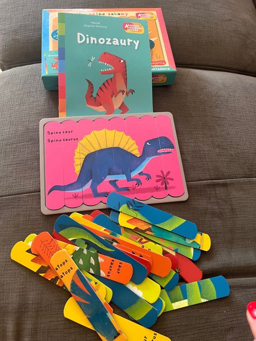 Dinozaury. Puzzle plus układanka 3 w 1