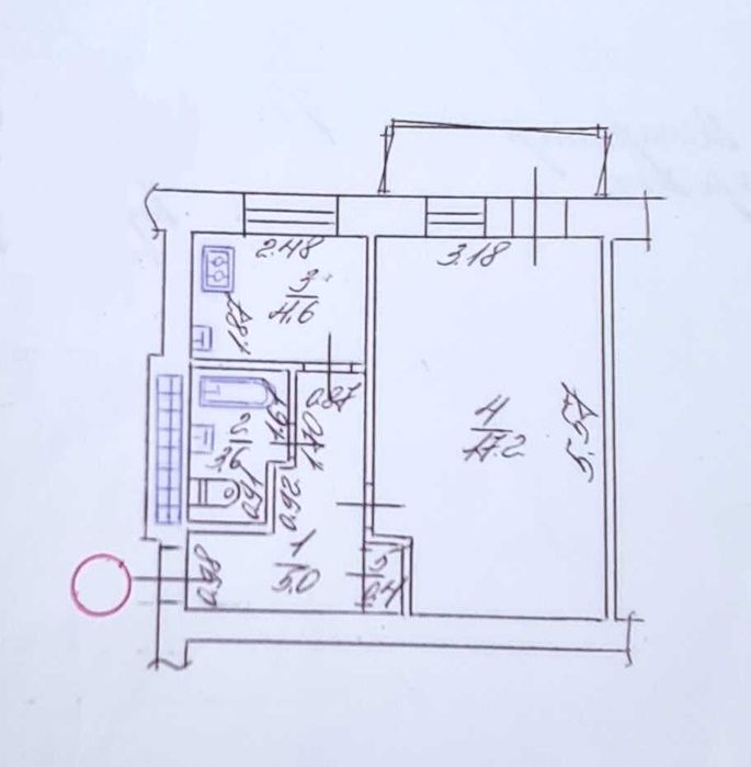Продаж 1-кімнатної квартири (мкр-н Золотніще)