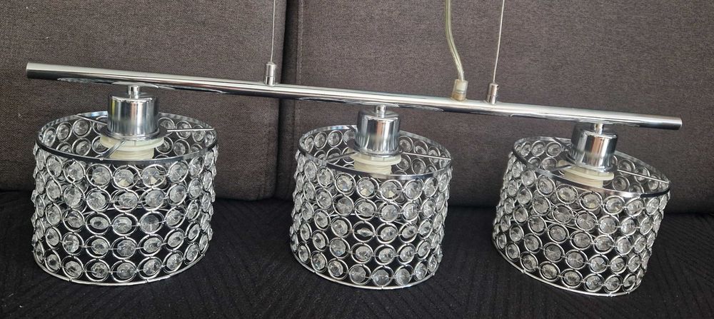 Stylowa lampa sufitowa + kinkiet – elegancja z nutą glamour!