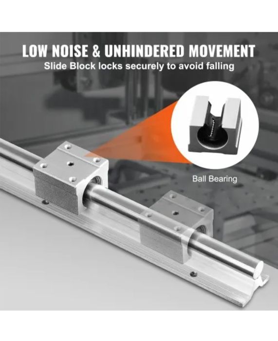 линейная направляющая VEVOR,2рельса+4каретки,Лінійна рейка з кареткою