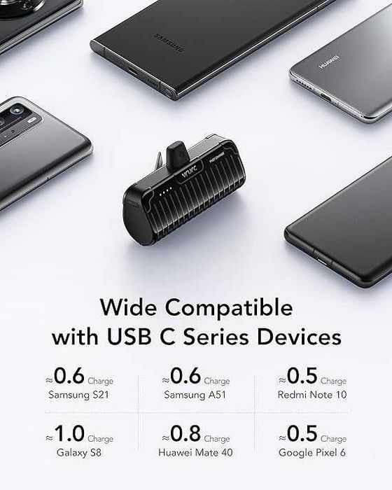 Powerbank USB C 5000mAh PD 20W szybkie ładowanie IP15 Samsung 347