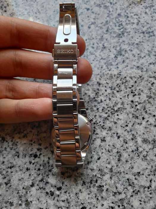 Relógio Seiko Quartz Azul (Vintage/Retro) – 50M Aço Inoxidável
