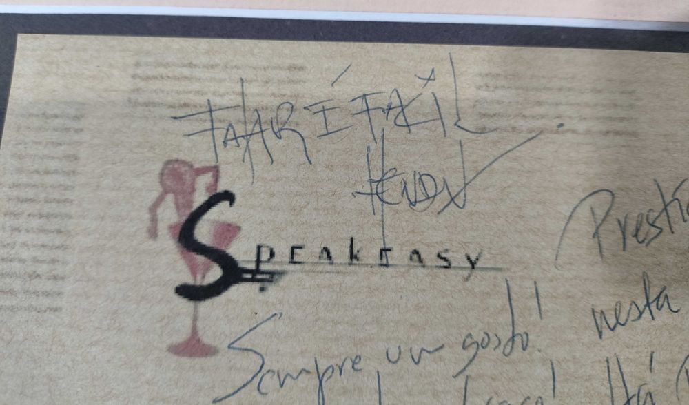 Cartaz Speakeasy 2005 autografado Rui Veloso e outros