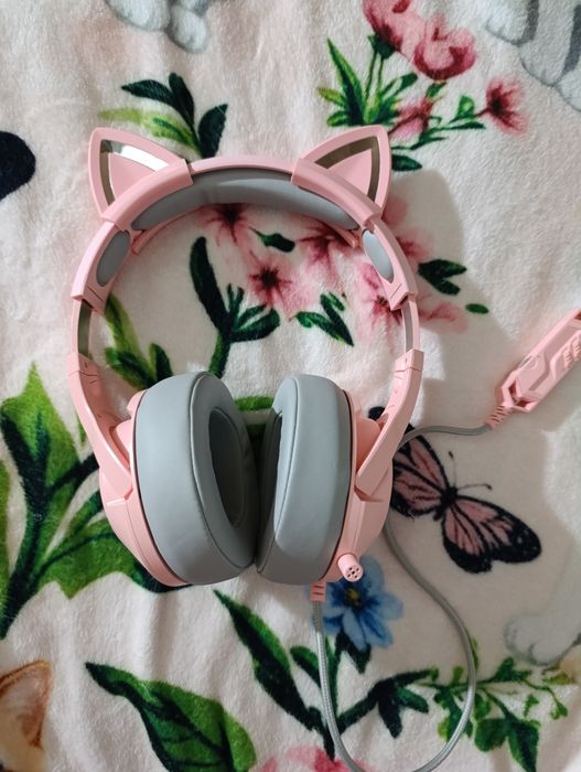 Продам Нові Навушники ONIKUMA Gaming CAT with RGB K9 3.5mm pink рожеві