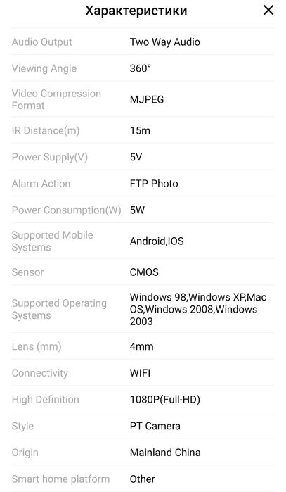 Камера Smart IP WiFi