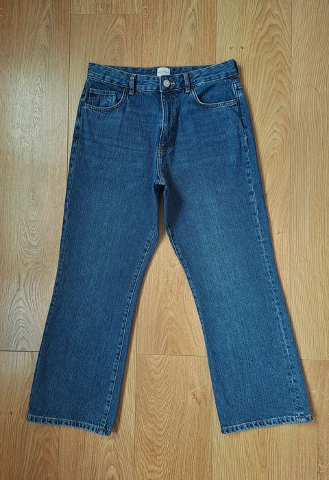 Женские джинсовые широкие бриджи/укороченные джинсы