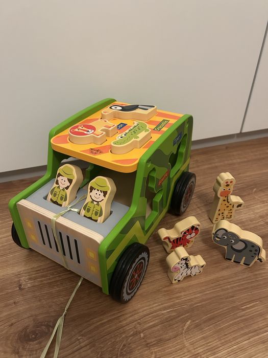 Drewniane auto Safari sorter TookyToy