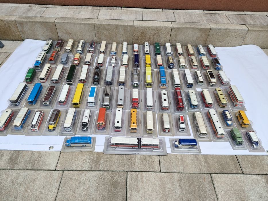 85 sztuk cała kolekcja kultowe autobusy PRL-u nowe,gazetki