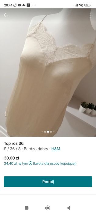 Top bluzeczka pod marynarkę