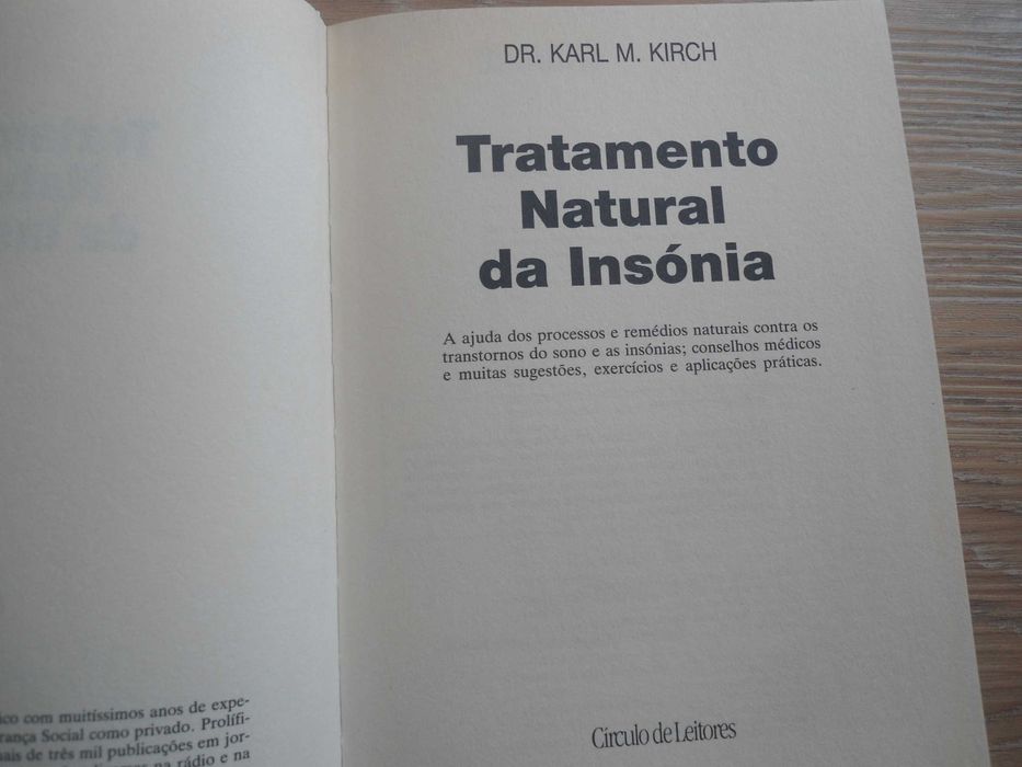 Tratamento natural da Insónia do Dr. Karl M. Kirch