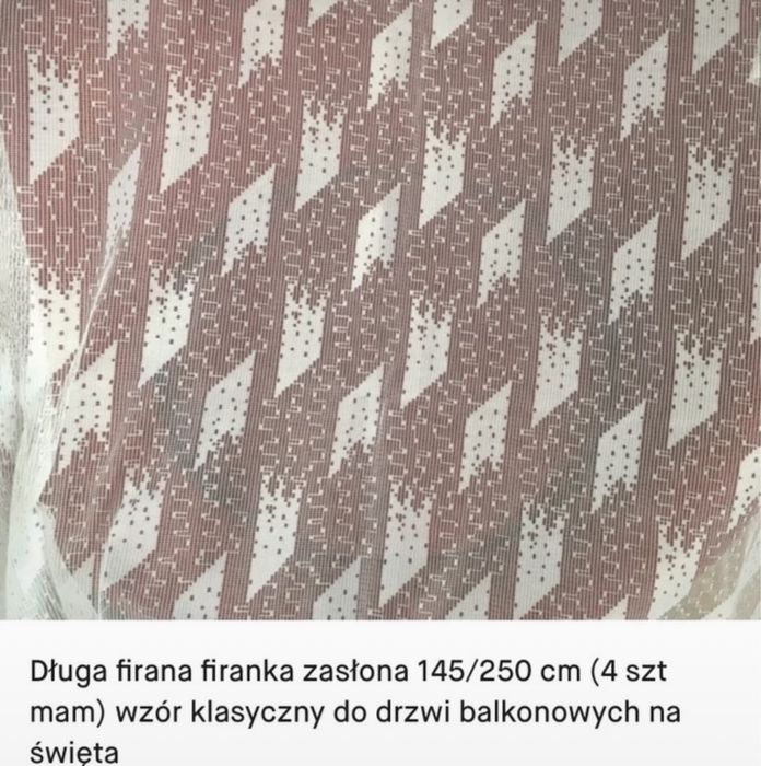 4 długie firanki do okien drzwi balkonowych wąskie białe bez wad super