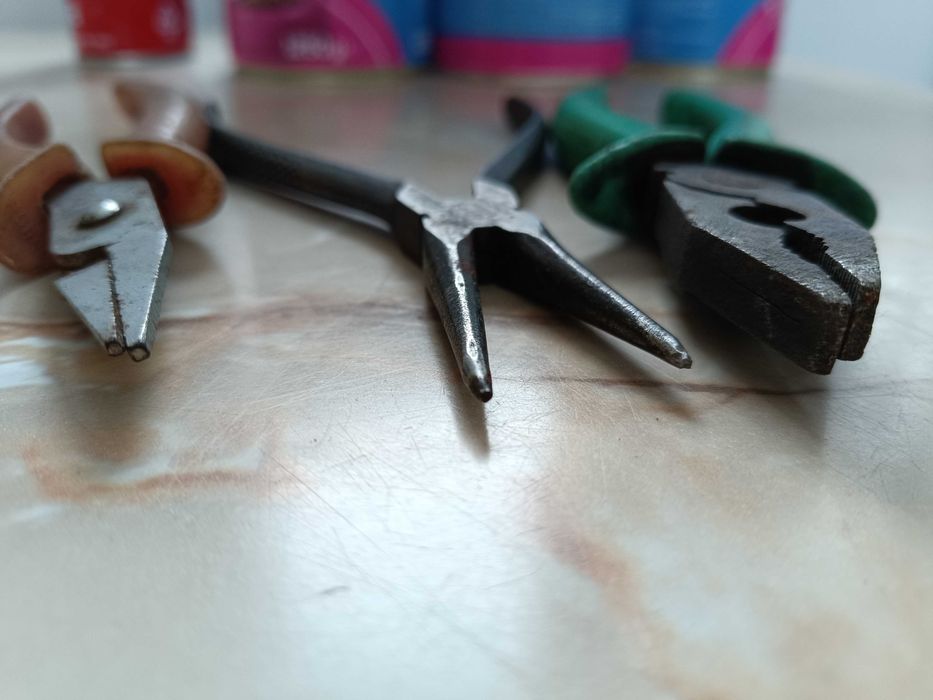 Stare szczypce kombinerki 3 szt