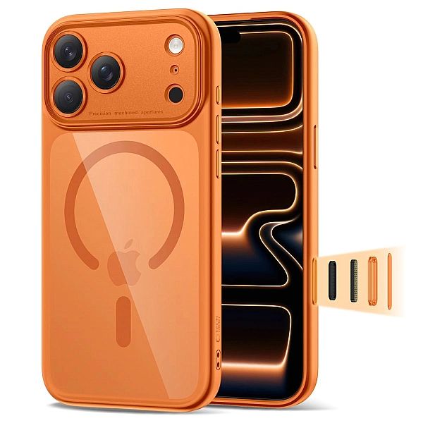 Tech-Protect Magpeak Magsafe Cc Iphone 17 Pro Max Cosmic Orange/Clear