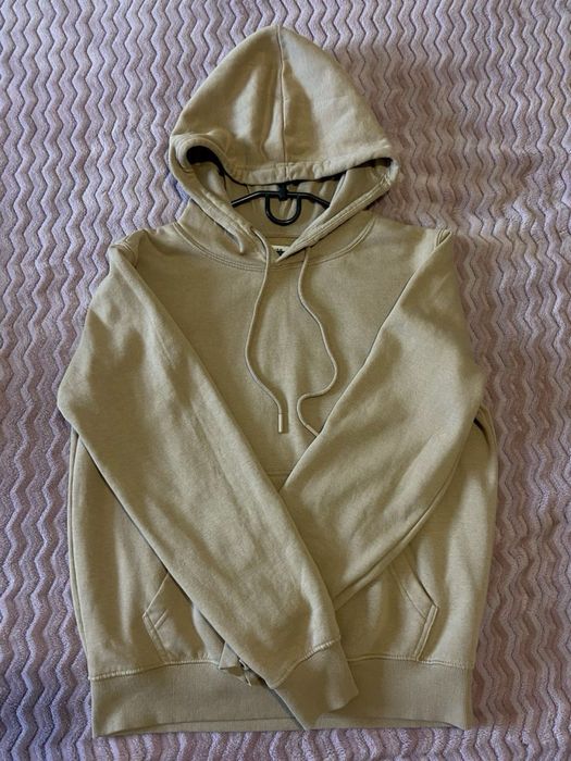 Жіночий бежевий батнік з капюшоном на флісі