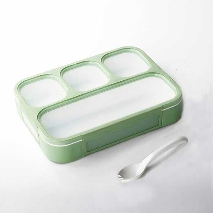 Pudełko na lunch Auyeetek z 4 przegródkami, 1000 ml, zielone