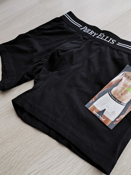 Bokserki męskie obcisłe Perry Ellis. Rozm. M. Czarne. USA.