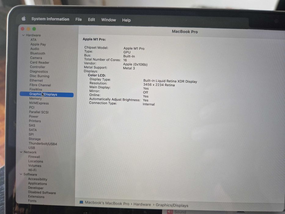 MacBook Pro 16" M1 Pro | 32GB RAM | 512GB SSD