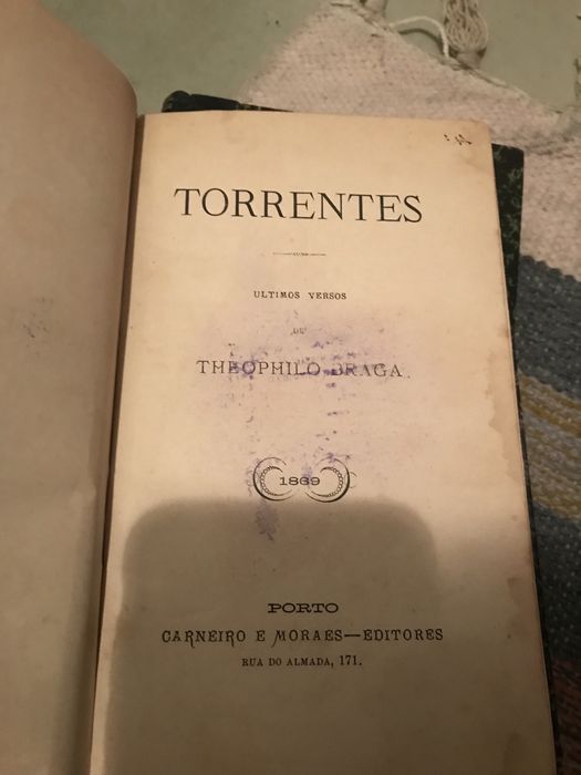 Teophilo Braga lote 5 livros antigos ,Folhas verdes2 ed, etc