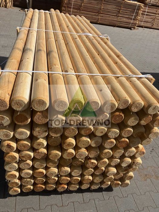 PALISADA toczona sosnowa, fi 10cm,  długość - 3m