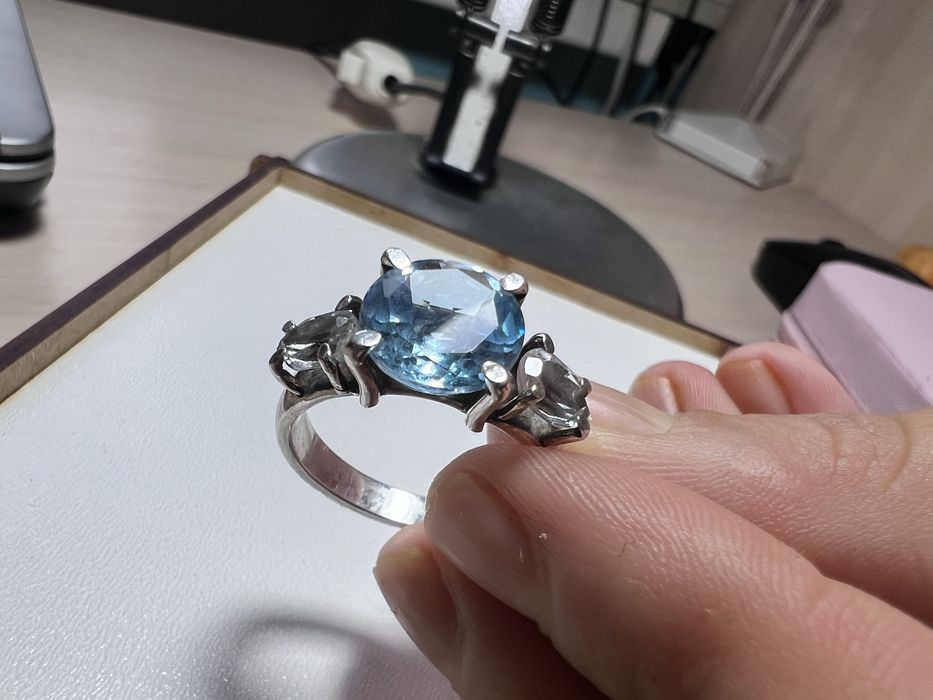 Срібний комплект. Сережки, підвіска, кулон, каблучка