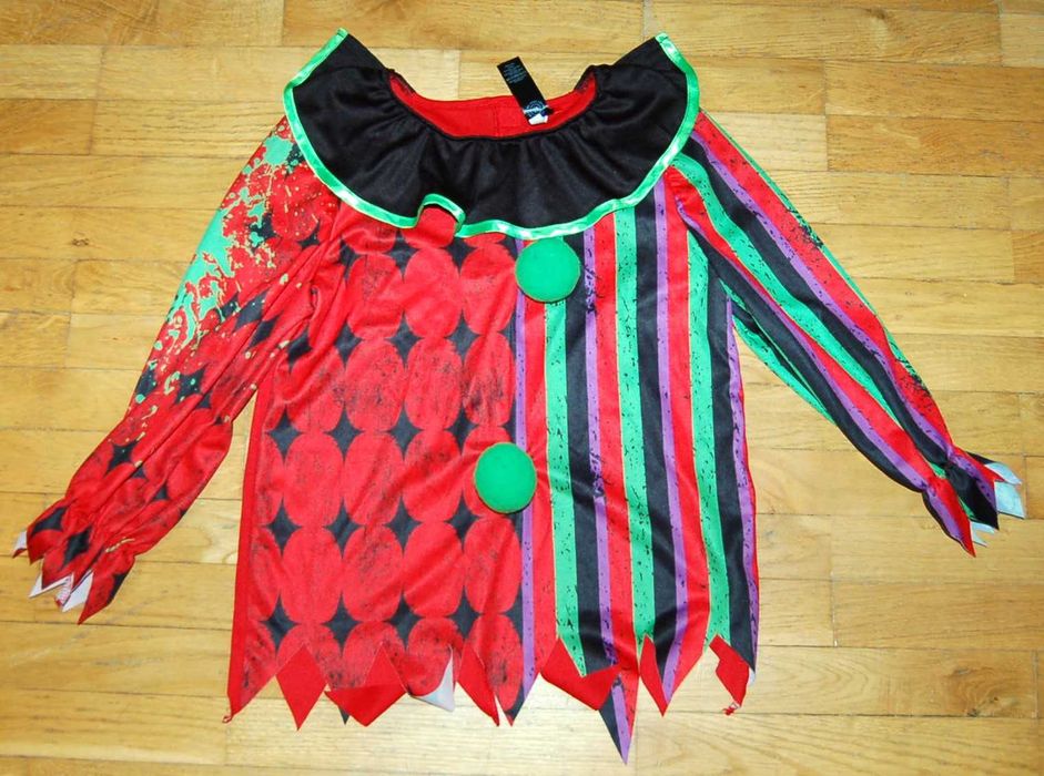 jak NOWA bluza Clowna Klauna na Karnawał 7-8 lat 122-128 cm