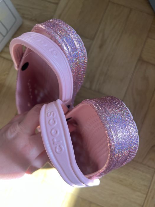Клоги crocs з блискітками