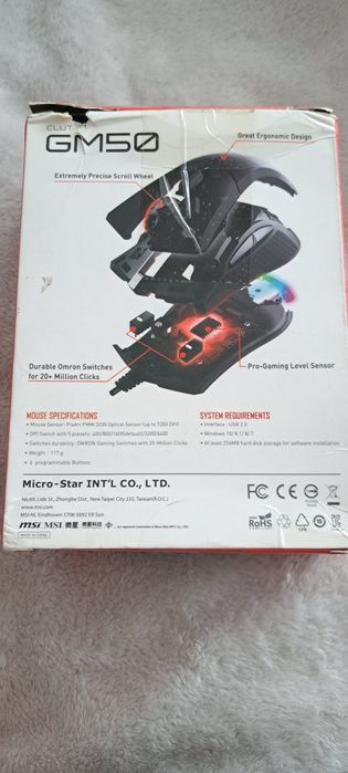 Mysz gaminng msi gm50