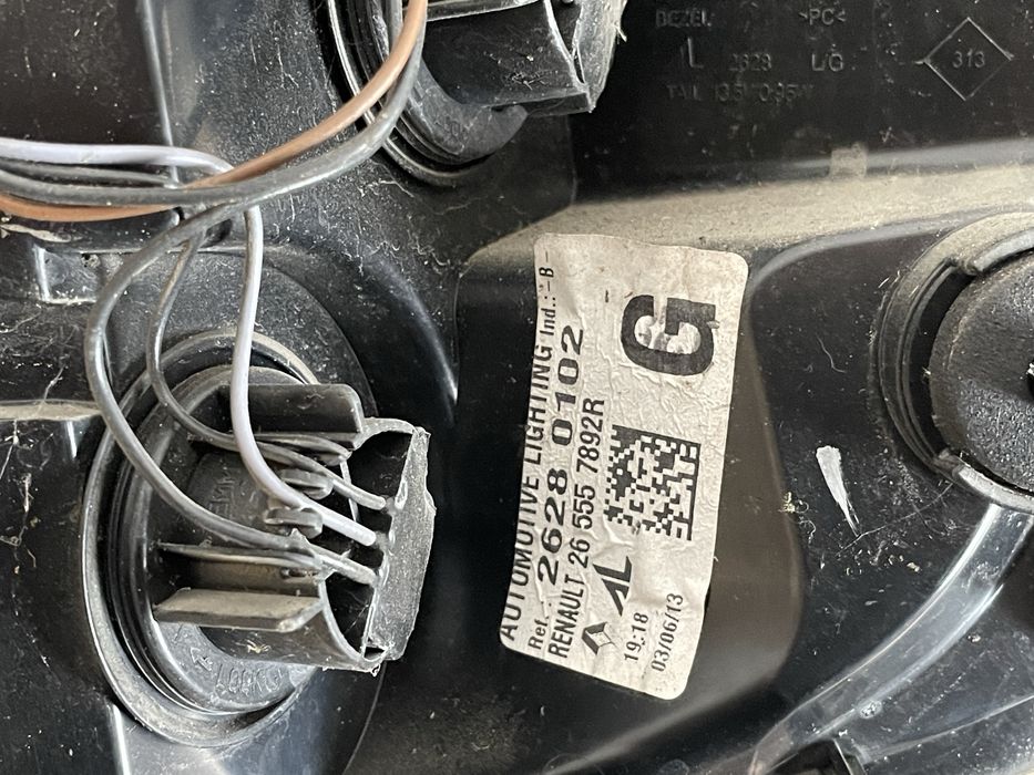 Фонарь Renault Zoe задній ліхтар Рено Зое протитуманна фара 2013-2024