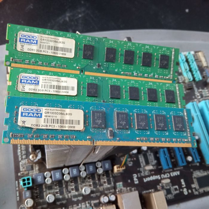 Płyta główna Asus M4A77T am3  procesor AMD  phantom 2  3 x ram 2 g