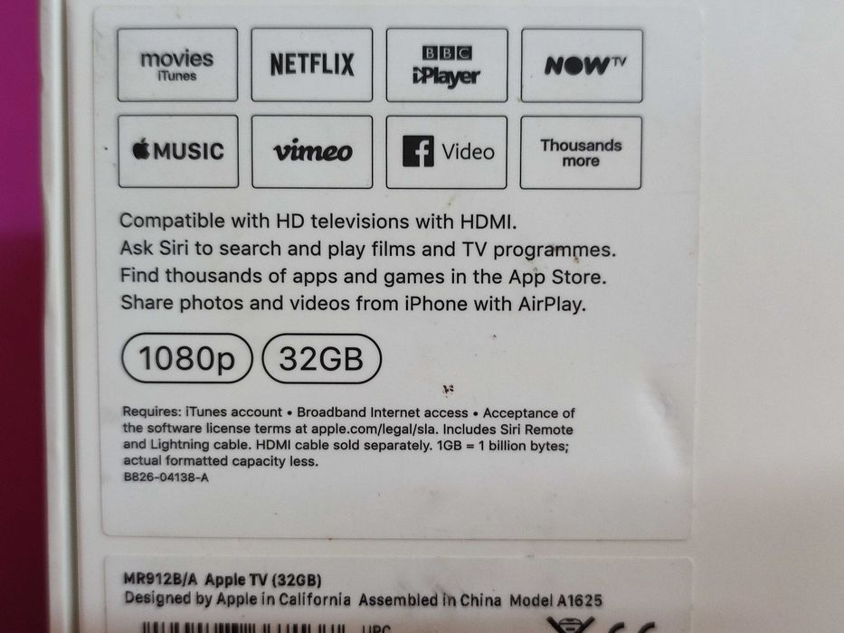 Apple A1625 32GB - Smart TV Box iptv