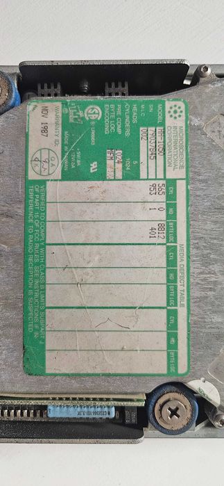 Dysk HDD Microscience HH-1050 44MB 3600RPM 5.25'' MFM brak reakcji