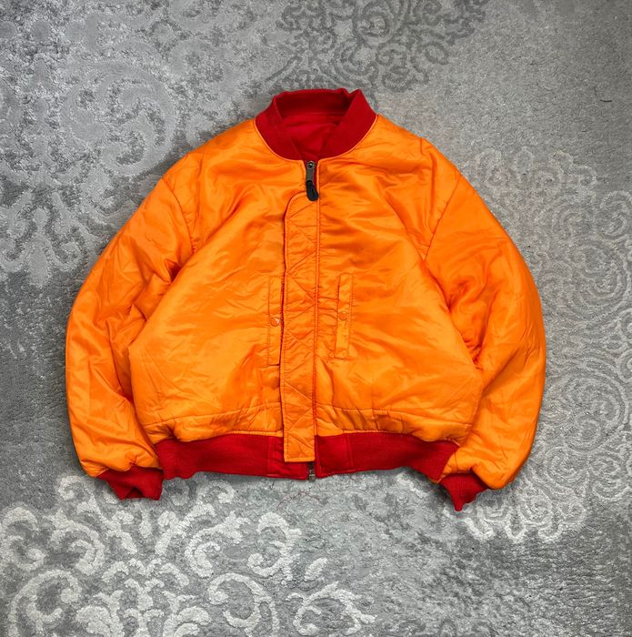 Bomber Jacket MA 1 Flyer’s Intermediate Nylon Vintage 90’s Dwustronna