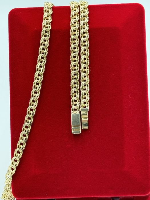 Złoty Łańcuch Garibaldi pełny Nowy Próba 585 14K 60cm