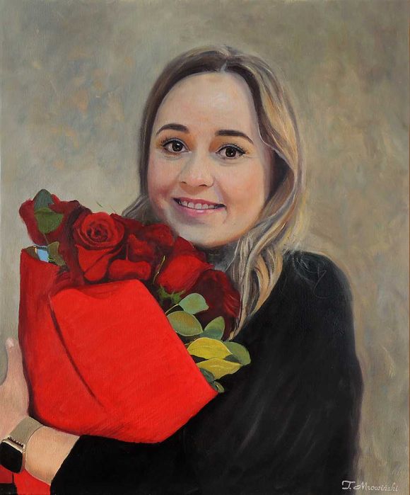 Portret olejny Tomasz Mrowiński portrety na zamówienie