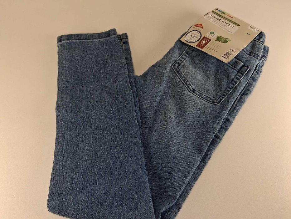 A135 Lupilu Spodnie Dziecięce Jeansowe Bawełna Organiczna 122/128
