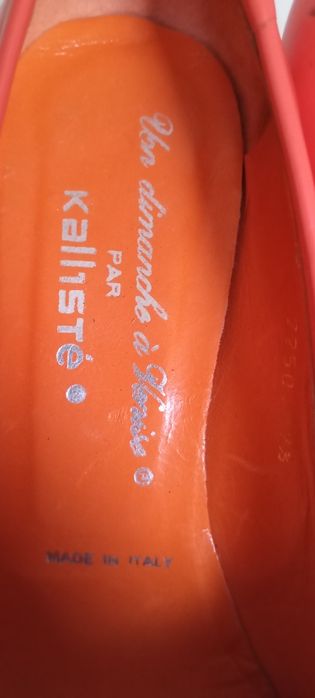 Sapatos Kallisté salto alto cor laranja