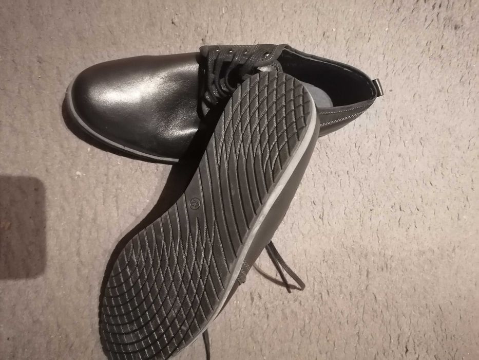 Czarne półbuty męskie, rozmiar 42