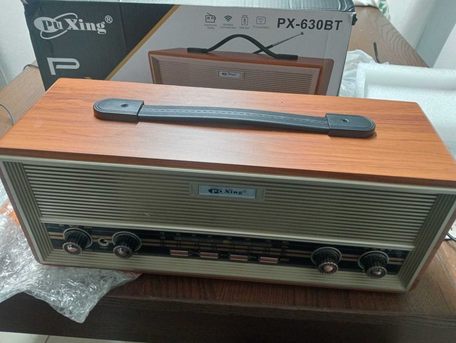 Rádio Multibanda Pu Xing PX-630BT – Bluetooth / USB / Bateria – NOVO