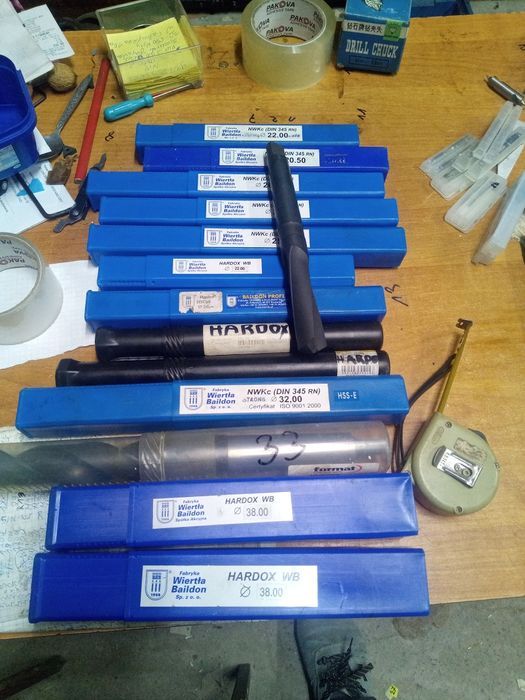 Wiertla do metalu hardox NWKc BHH Hss Hss-e hss-Co8 baildon