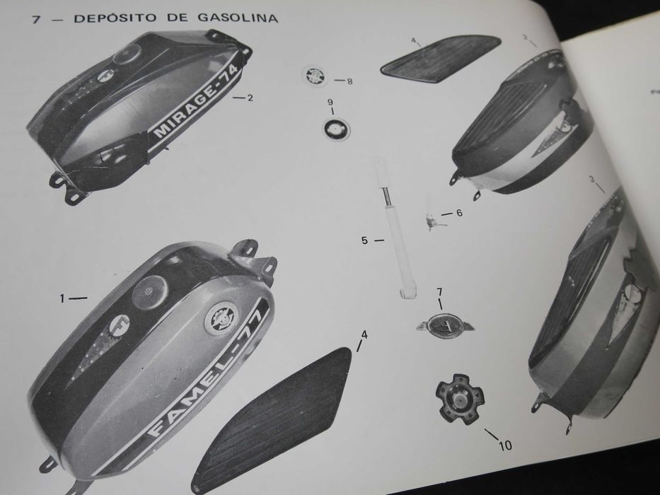 Catálogo peças Famel motorizadas antigas 50 cc Famel XF 17 etc...