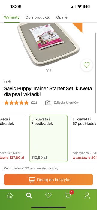 Kuweta treningowa dla psa SAVIC PUPPY