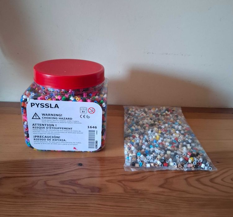 Pyssla - Missangas cores Ikea, Saco e Bases de missangas, etc. - Hamma